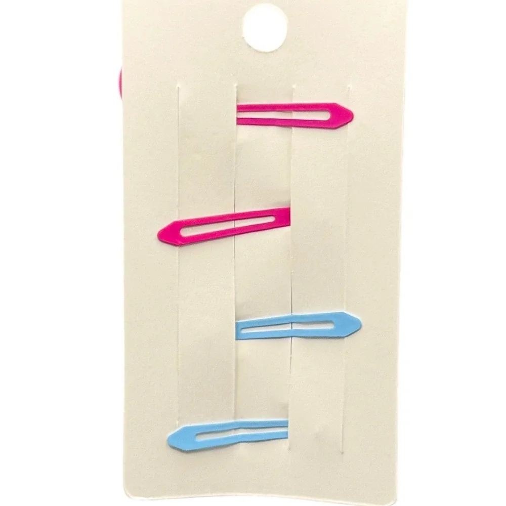 Mint Kids Butterfly Snap Hair Clips 4 Pack Pink Blue Barrette Set‎ New